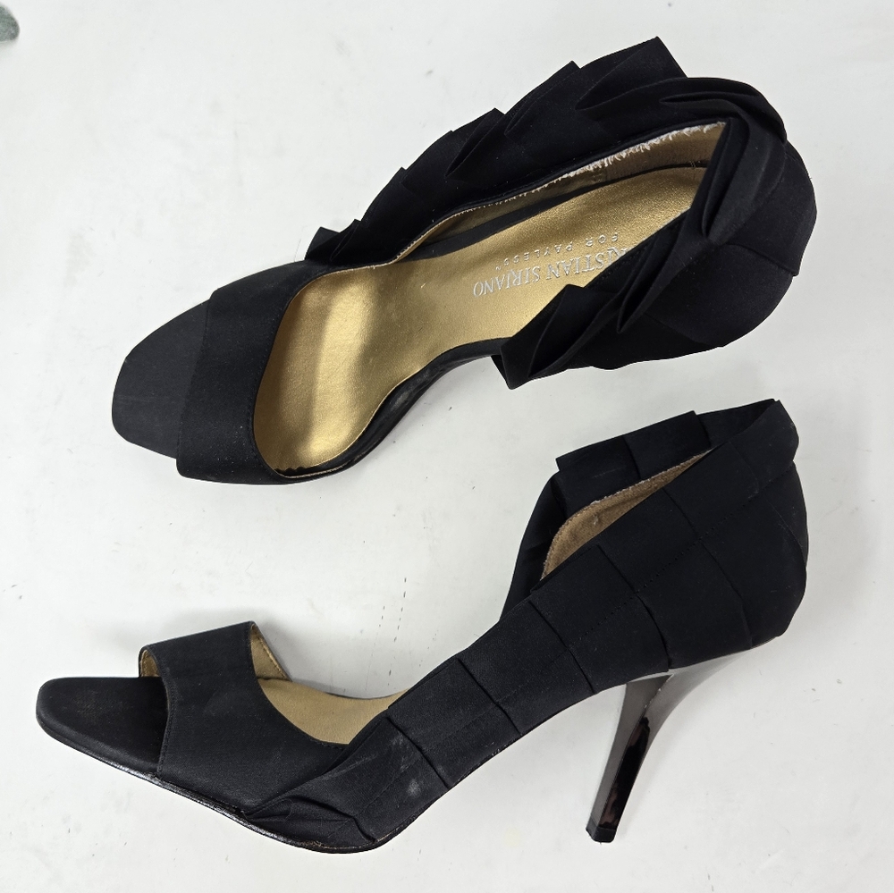Christian Siriano for Payless Black Pointed Toe Heels Women's Size 8 1/2